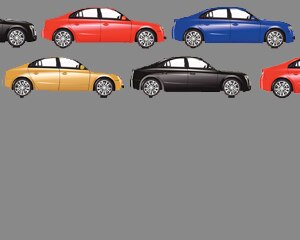 diferentes colores de automóviles