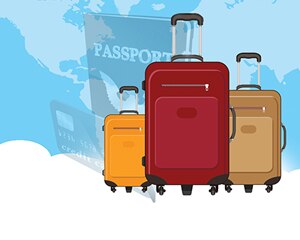 equipaje y pasaporte