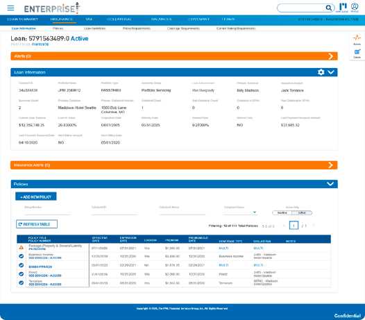 Enterprise!® Loan Management System Interface