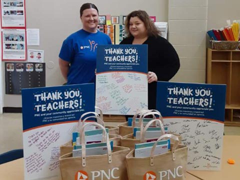Dayton, Ohio PNC employee delivers teacher appreciation gifts to Stuart Patterson MVCDC Head Start
