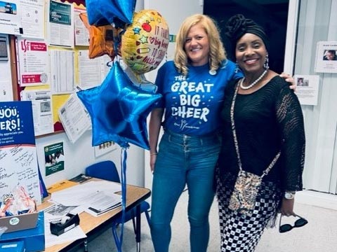 PNC employee, Melissa Larsuel delivers teacher appreciation gifts to teacher at Brentwood Head Start