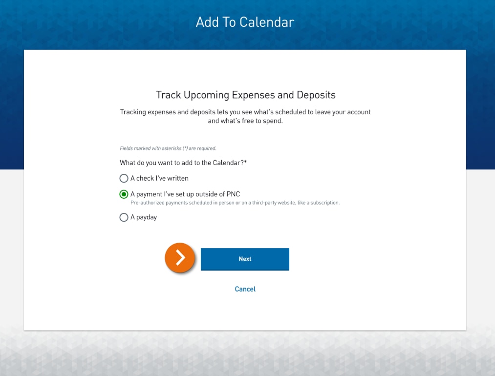 Screenshot of the Add To Calendar page with radio button selections for new Calendar items and the “Check I’ve written” button selected.