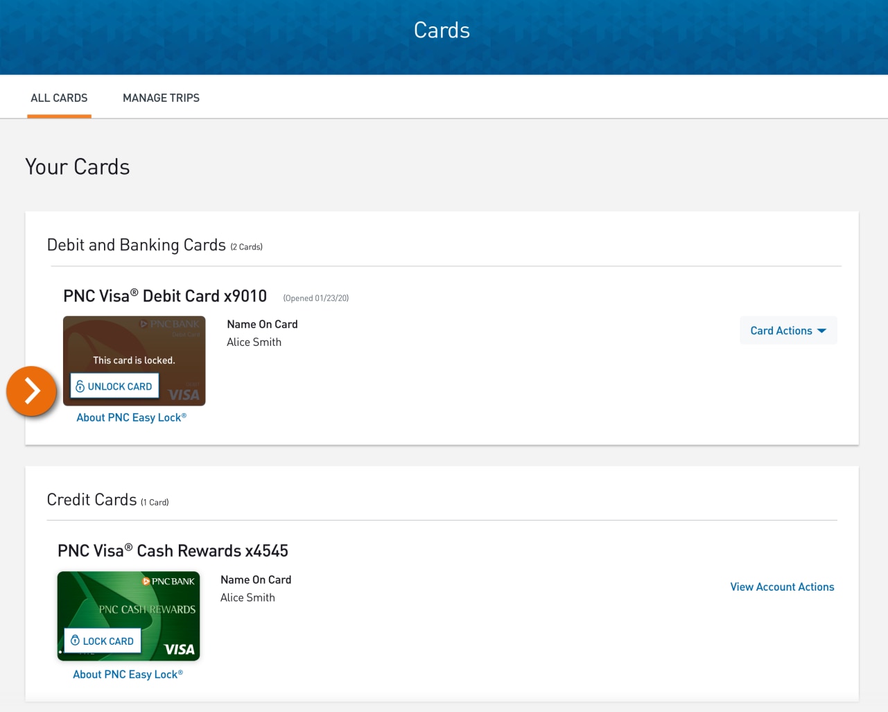Screenshot of the Terms and Conditions for Easy Lock