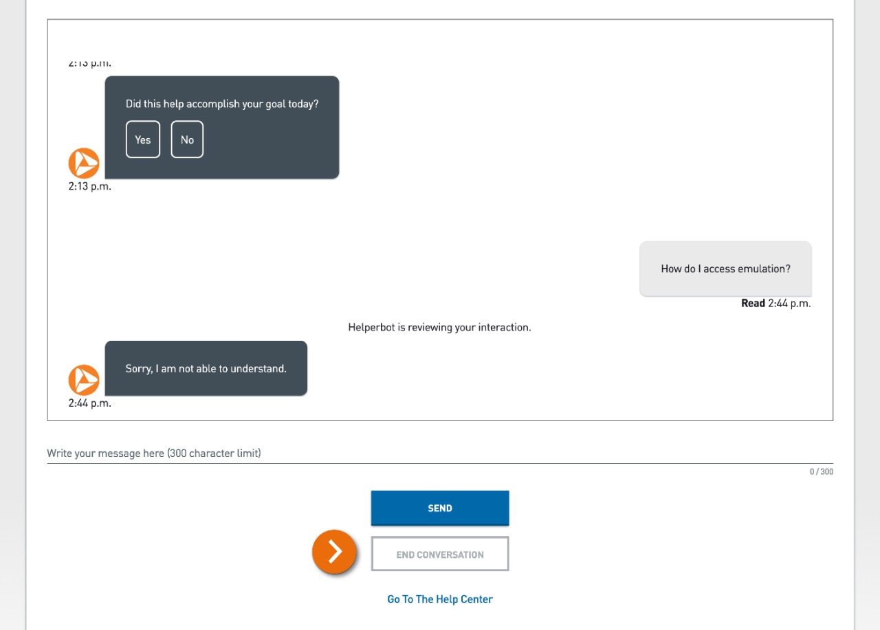 Screenshot of the Message PNC platform.