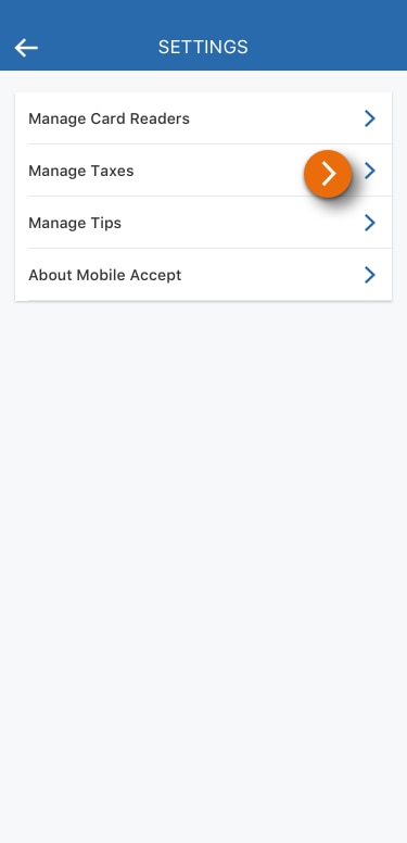 Image of the Settings view in the PNC Mobile App. 