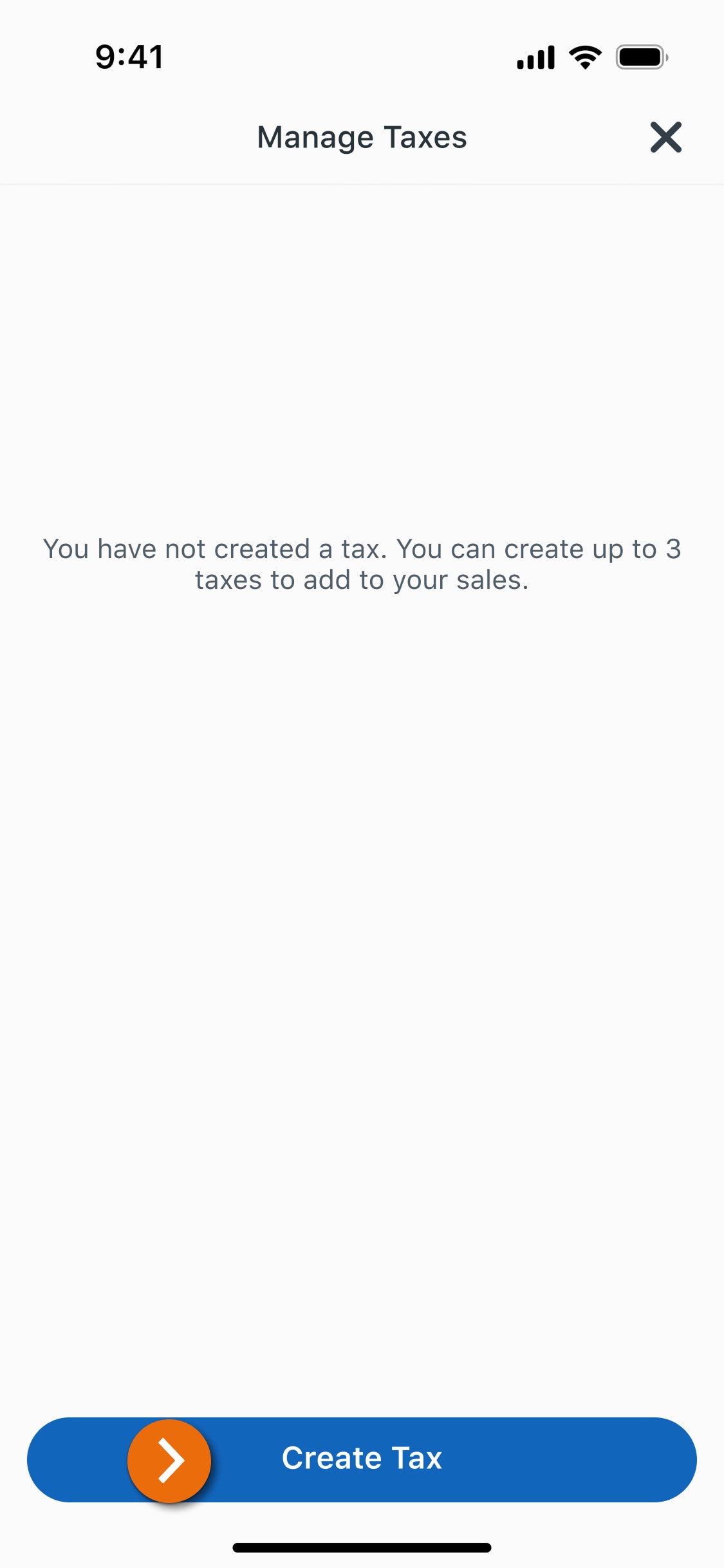 Image of the Manage Taxes view in the PNC Mobile App. 