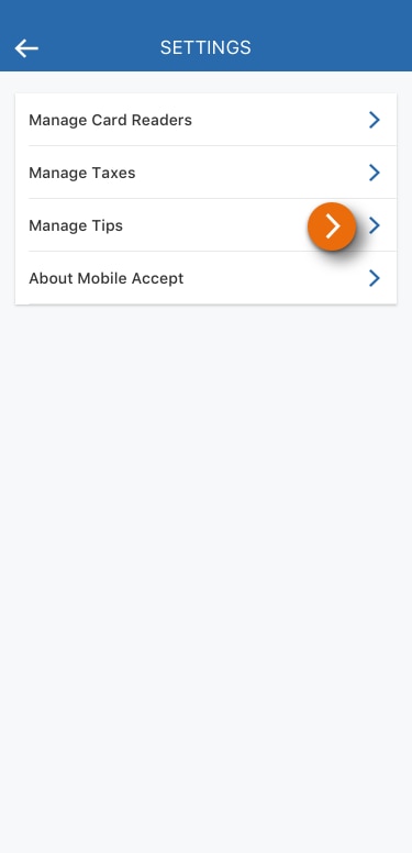 Image of the Settings view in the PNC Mobile App. 