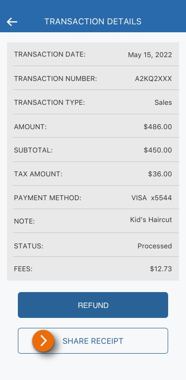 Image of the Transaction Details view in the PNC Mobile App. ​