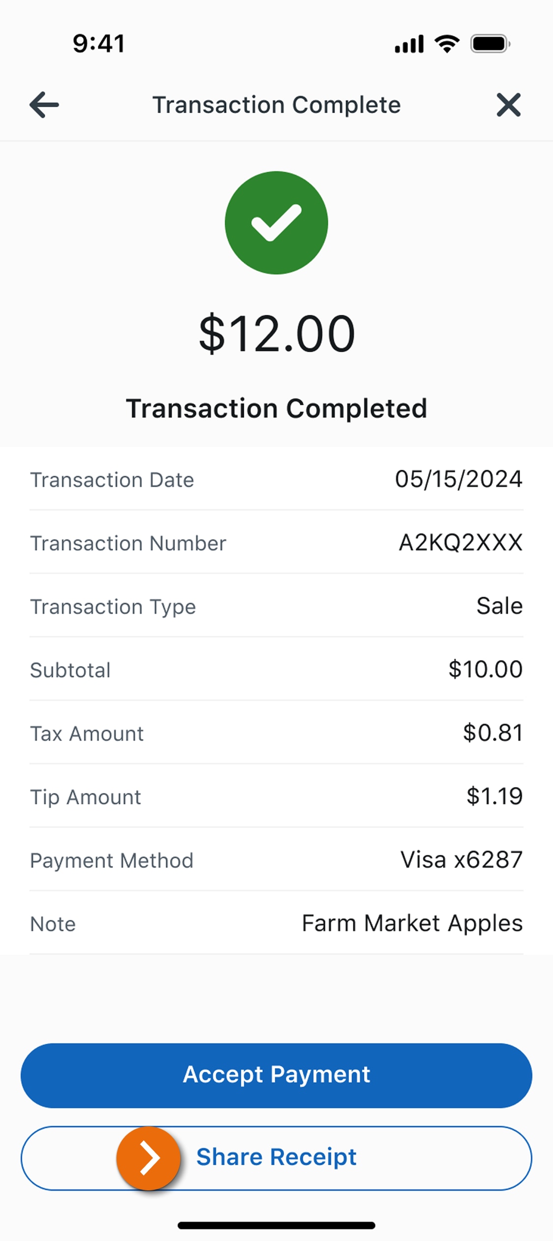 Image of the Transaction Details view in the PNC Mobile App. ​