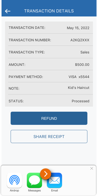 Image of the Transaction Details view in the PNC Mobile App. 