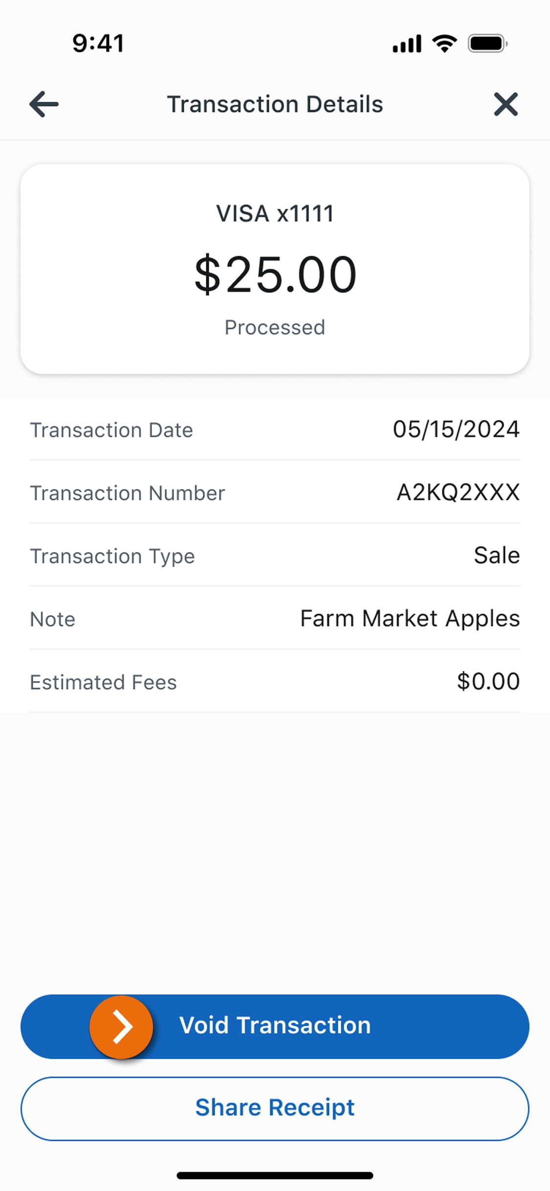 Image of the Transaction Details view in the PNC Mobile App. 
