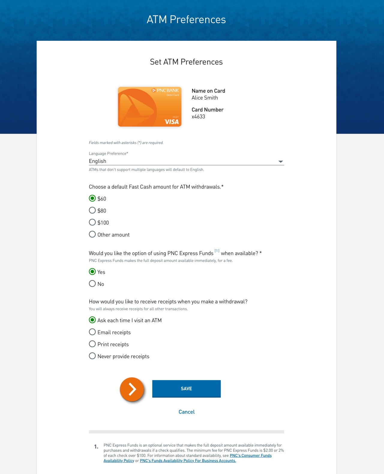 Screenshot of the ATM Preferences page.​