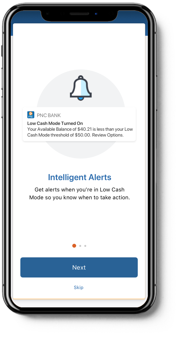 mobile app showing intelligent alerts