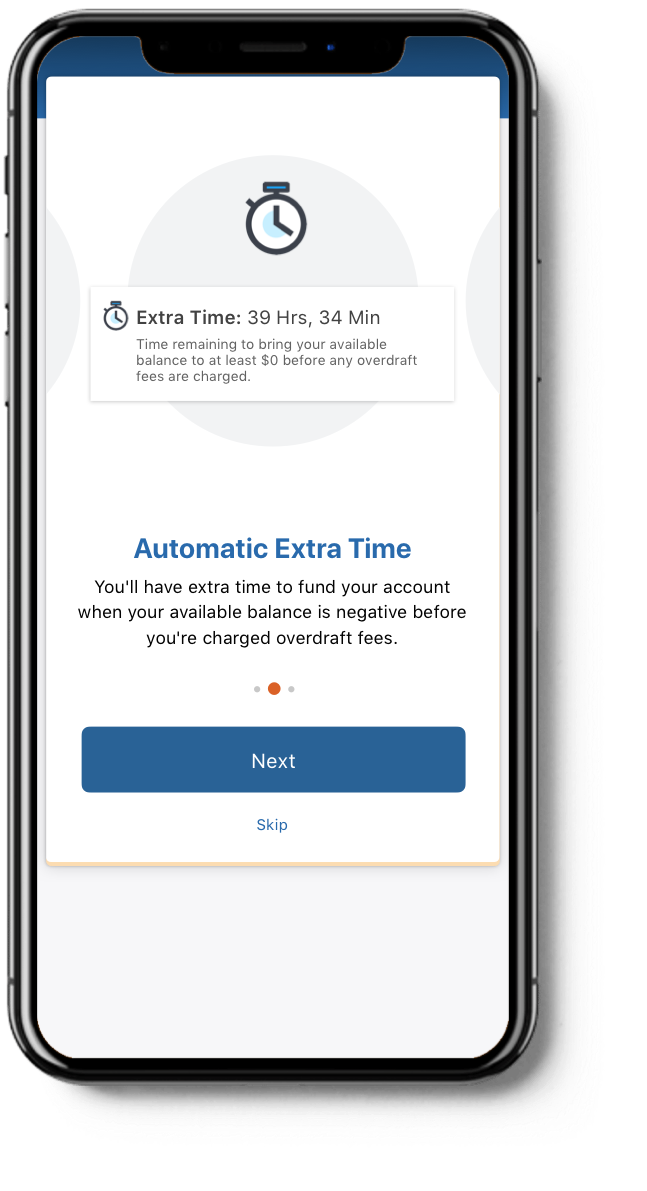 mobile app showing automatic extra time