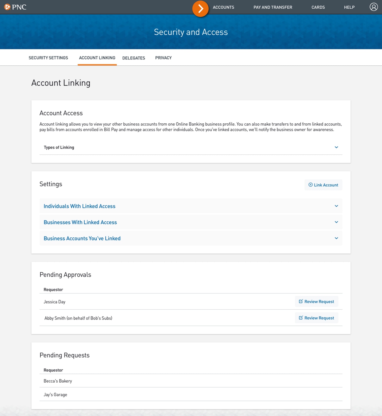 Screenshot of Authorized Users tab within Security and Access page.
