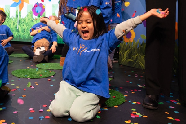 Child attending Grow Up Great Community Event