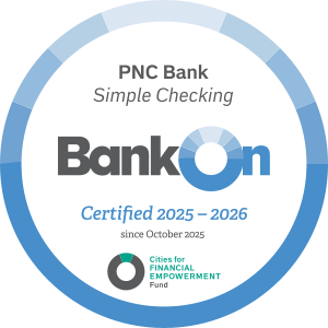 PNC Bank Bank On Certification Logo
