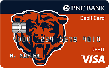 PNC Visa Debit Card, Chicago Bears Design