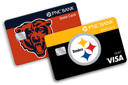 Tarjetas de débito de los Chicago Bears y los Pittsburgh Steelers