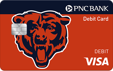 Tarjeta de débito PNC Visa, diseño de los Chicago Bears.