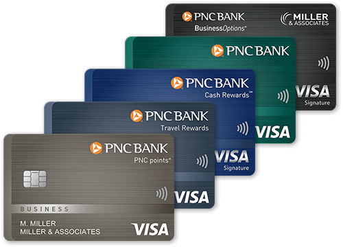       Múltiples tarjetas de crédito de PNC Bank 