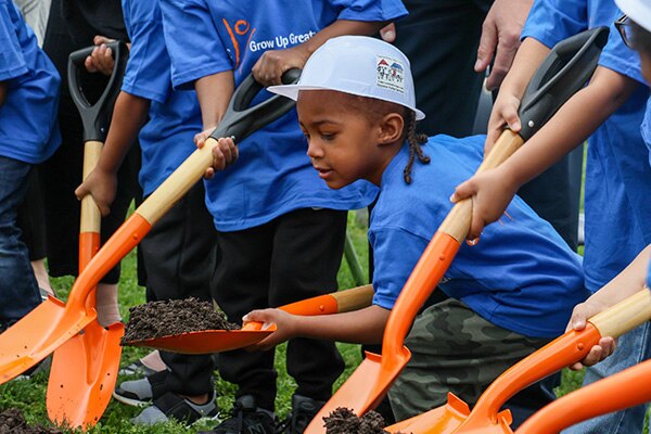 Ground breaking event for a new nature based play and learning space in Central, PA.