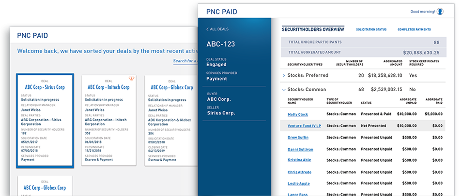 PNC PAID Portal Payment Process Desktop View For Submitting Deal Documents Online